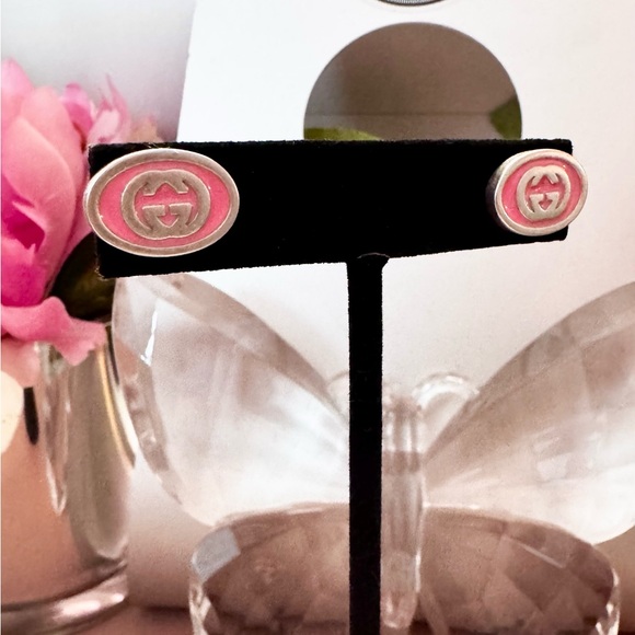 Gucci Pink Enameled Earrings - Picture 2 of 5